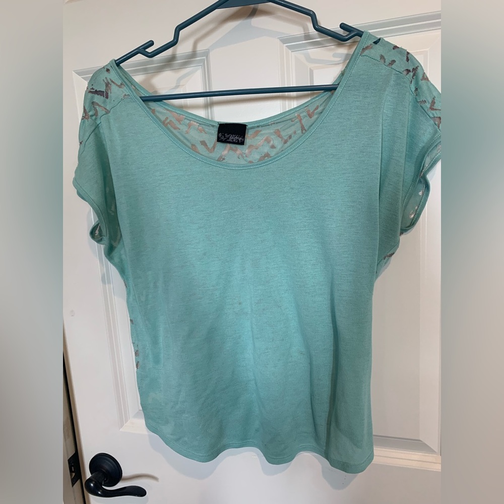 Sheer back blouse